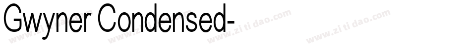 Gwyner Condensed字体转换